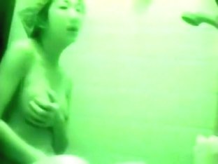 Asian Girl Plays With Her Big Tits And Pussy In The Shower