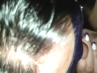 Mysterious lady with a mask enjoys his cock very much