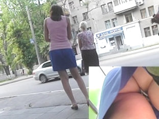 Street Upskirt With Strap Panty