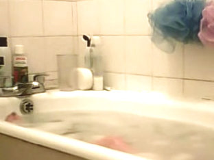 Young Bimbo Voyeured Washing In The Soaped Bath