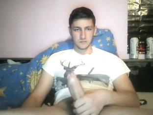 Hung And Horny Romanian Guy Jerking Off