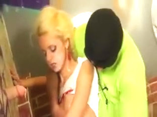 She Gets Her Mouth Fucked At The Gloryhole With Her