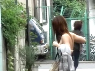 Stunning Japanese Brunette Is Minding Her Own Business During Top Sharking