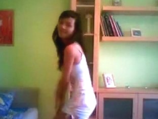 Spanish Girl Dancing At Home