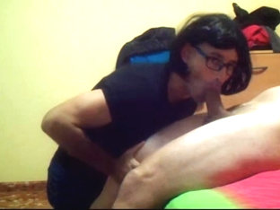 Vicenta mamando y tragando la rica lefa de Fran