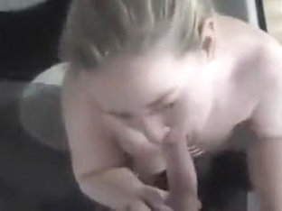 Blonde's Messy Facial Comes After Hard Work