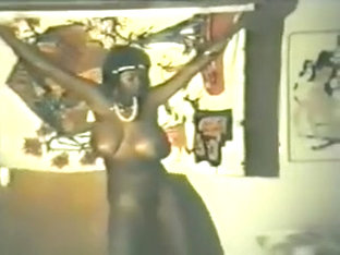 Retro Slim Black Lady With Big Tits