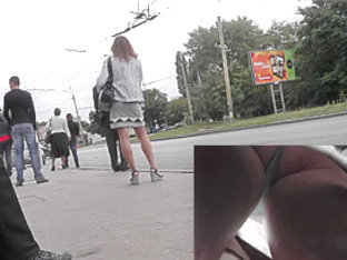 Lonely Brunette Caught On Voyeur Upskirt Camera