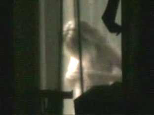 Amazing blonde neighbor window voyeur