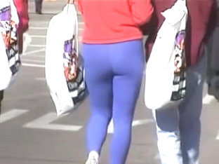 Tight Blue Pants Wrapping The Candid Amateur Ass Around 05zq
