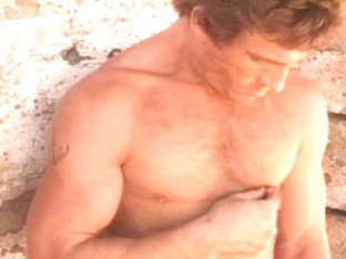 Hottest male pornstar Ace Harden in incredible tattoos, masturbation gay adult movie