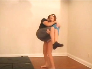 Strong Girl Lifting A Loser