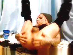 femboy Julia Lopez playing with dildo, small prolapse amateur webcam show