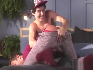 Wriggly twinkies love spanking and rimming