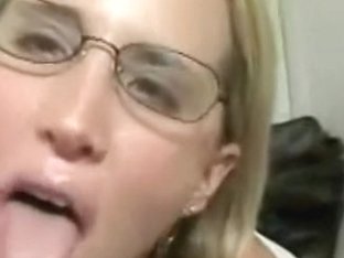 Nasty Mother I'd Like To Fuck In Glasses Blows And Takes A Facial