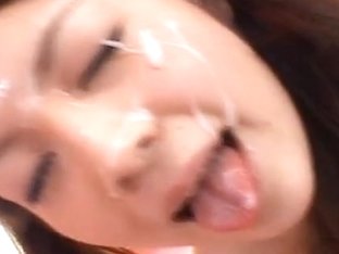 Rina Koizumi Hot Asian Babe Gets A Sticky Cum Facial