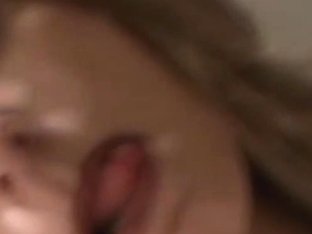 Blonde babe pissing on a bowl