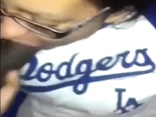 Sexually Excited Dodgers Fan Sucks My Big Dark Ding-dong With Great Enthusiasm