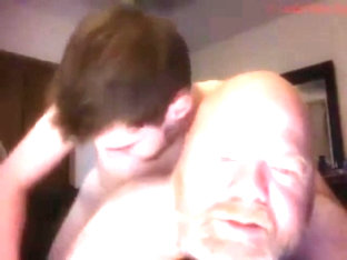 Bear Sniffing Poppers while Cub Sucks Him Off Then Fucks Bear