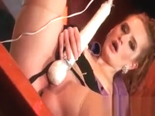 Horny brunette slut goes crazy rubbing