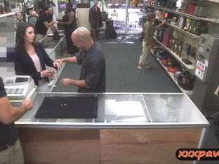 Some dueche bags wife sucks and gets nailed in the pawnshop