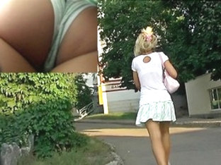 Fine upskirt movie with the strap view