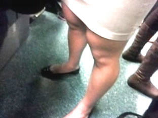 Female Muscle Legs In Bus