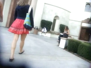 Amateur upskirt vid of tight blonde teens