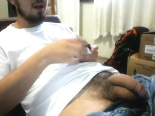 Brazilian Dude Showing Off His Dick on Cam While Playing Video Games