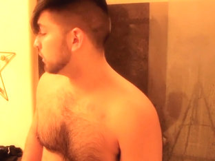Don Stone Showering Butt Naked Wet Hairy Latino 4