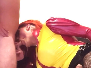 Suleika latex in suck my big tranny cock and i eat your cum