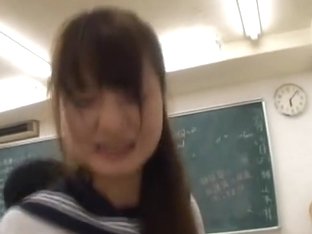 Japanese Model Has Hardcore Sex In School