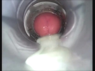 Fleshlight internal view. Big dicks cumming inside and creampie fleshlight