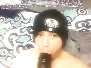 Huge BBC Dildo for My twink feet and ass