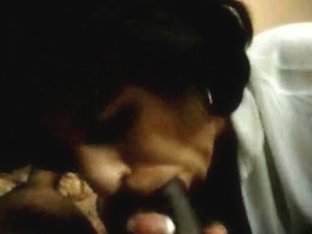 Mature woman barely fills a fat black dick in her mouth