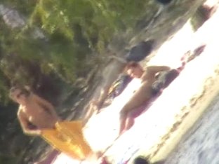 Voyeur's Camera Filmed Naked Woman On The Beach