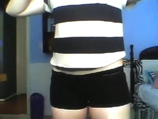 Busty redhead girl shows off her naked body for her bf on cam