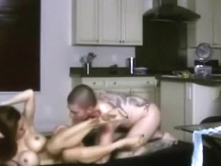 Busty Girl Gets Fucked On The Kitchen Floor