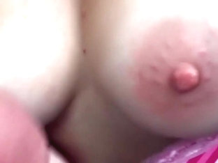 Nice Wife Handjob - Cum On Nipple, Slow Mo Replay