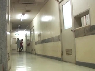 Empty corridor is a great place for shooting sharking clip