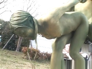 Asian chick is a statue getting some sex part4