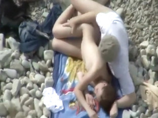 Bent her over and fucked on a beach