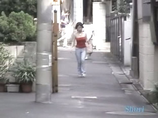 Sexy Asian Babe Gets Her Skirt Pulled Down