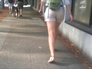 Milf With Lovely Legs And Ass Wearing Khaki Shorts