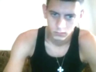 Serbian gorgeous shy boy shows his round ass cock