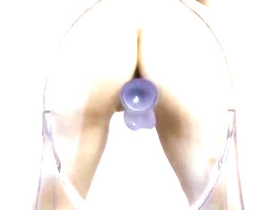 Hot sexy college girl rides dildo on the chair on cam