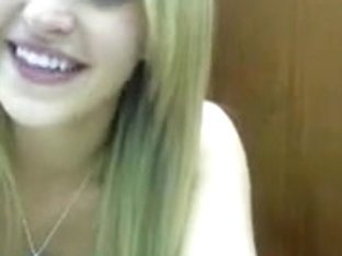 Blonde Teen Slut Teases On A Webcam
