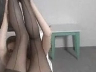 Beauty Masturbating In Darksome Hose