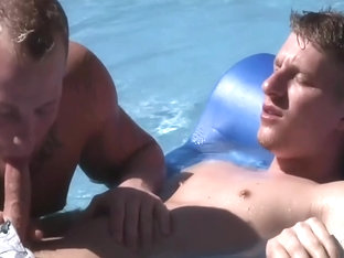 Blonde Jock Fucked By Stud By Pool
