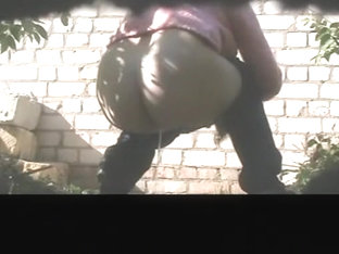 Caught Peeing Close Up Ass